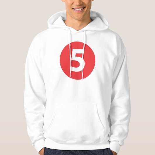 Veste À Capuche Numéro cinq rouge (Devant)