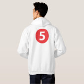 Veste À Capuche Numéro cinq rouge (Dos entier)