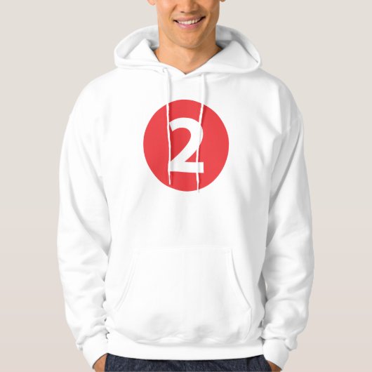 Veste À Capuche Numéro deux rouge (Devant)