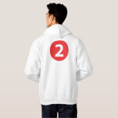 Veste À Capuche Numéro deux rouge (Dos entier)