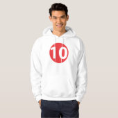 Veste À Capuche Numéro dix rouge (Devant entier)