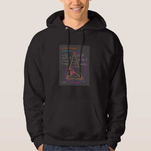 Veste À Capuche Numéros Triangle d'or et Fibonacci (Devant)