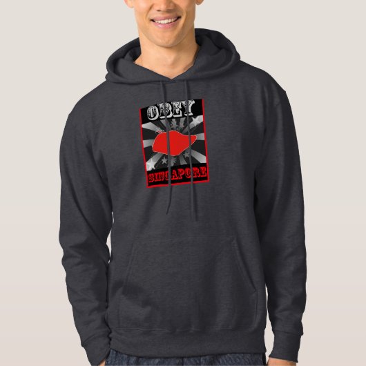 Veste À Capuche Obéissez Singapour (Devant)