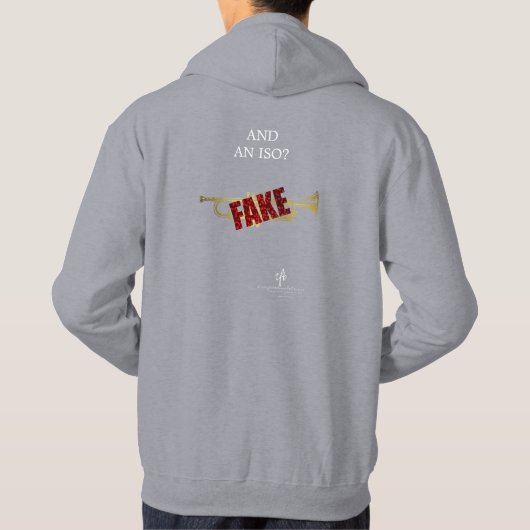 Veste À Capuche Objets En Forme D'Instrument Je Trompette Wh. Text (Dos)