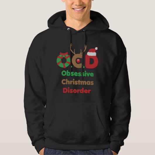 Veste À Capuche OCD Obsessionnel Christmas Disorder Awareness Part (Devant)