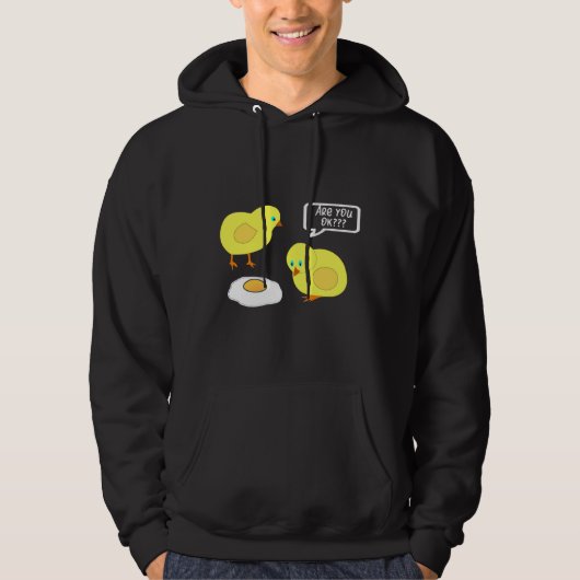 Veste À Capuche Oeuf de poulet fissuré (Devant)
