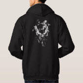 Veste À Capuche OEuvre d'art originale #3 Noir et blanc (Dos)