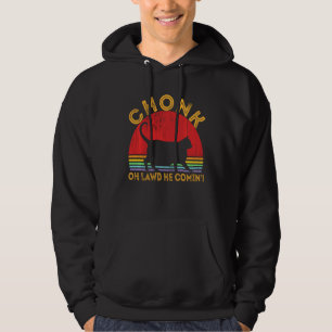 Veste À Capuche Oh Lawd Il Est Venu Vintage Retro Funny Fat Chat M
