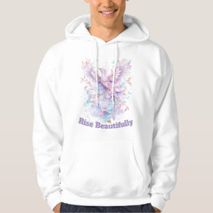 Veste À Capuche Oiseau Phénix Pastel Aquarelle Fantastique Éthér