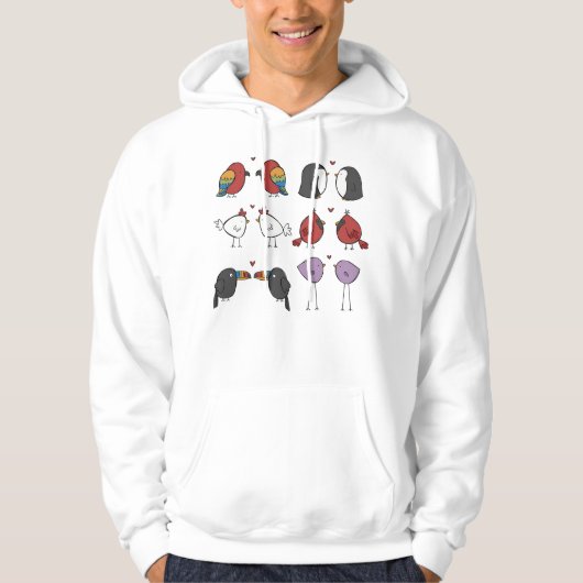 Veste À Capuche Oiseaux Amoureux (Devant)