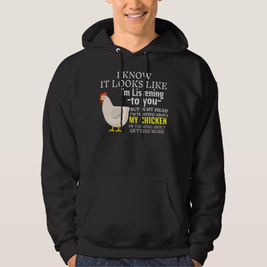 Veste À Capuche On dirait que je t'écoute Chicken Maman Chi (Devant)