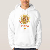 Veste À Capuche On s'entend si tu aimes le slogan de pizza (Devant)