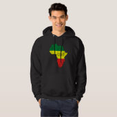 Veste À Capuche One Africa Pan African Pride Map Flag Black Pride (Devant entier)