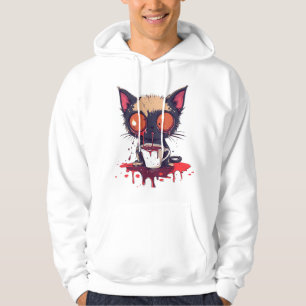 Veste À Capuche Oopsie Meow Triste Kawaii Chat Amateur de Café