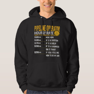 Veste À Capuche Opérateur de pipeline Taux horaire Funny Plumber