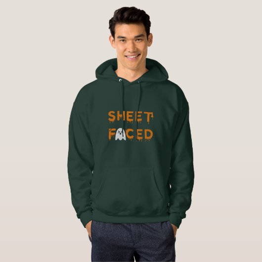 Veste À Capuche Orange à facettes feuille (Devant entier)