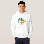 Veste À Capuche Orange comme Peintre avec pinceau (Devant entier)