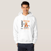 Veste À Capuche Orange d'usage de la leucémie I pour ma fille 43 (Devant entier)