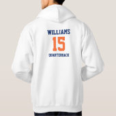 Veste À Capuche Orange et Bleu (Dos)