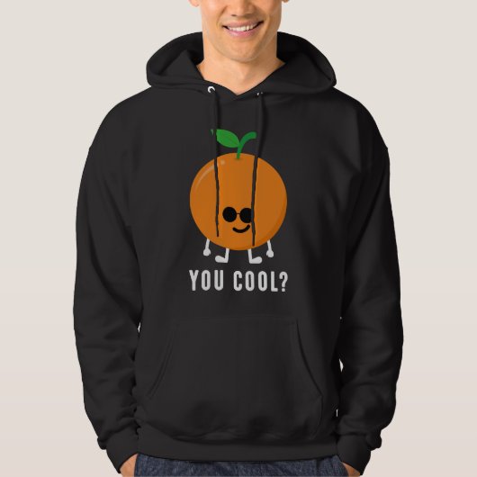 Veste À Capuche Orange Vous Êtes Cool ? (Devant)