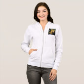 Veste À Capuche Orchidée jaune Fleur tropicale Botanique (Devant entier)