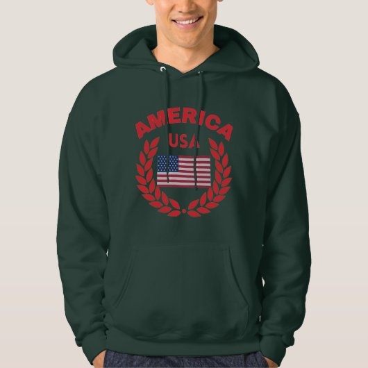 Veste À Capuche Original America usa flag patriot (Devant)