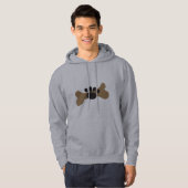 Veste À Capuche Os et empreinte de patte de chien (Devant entier)