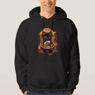 Veste À Capuche Otaku Chat Mange Japonais Ramen Nouilles 1
