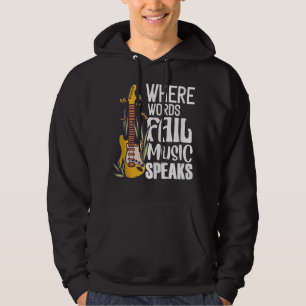 Veste À Capuche Où les mots échouent la musique parle Guitariste G