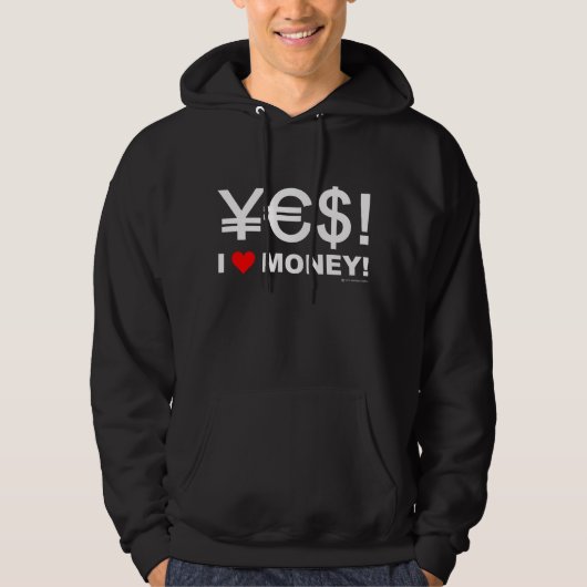 Veste À Capuche Oui ! J'aime l'argent ! (Devant)