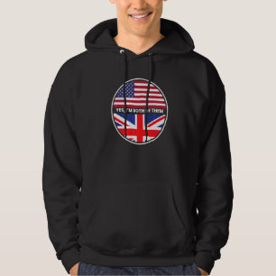 Veste À Capuche Oui Je suis tous les deux du drapeau du Royaume-Un