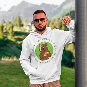 Veste À Capuche Ours Brown Avec Crème Glaciaire