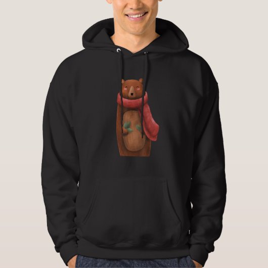 Veste À Capuche Ours Brown mignon (Devant)