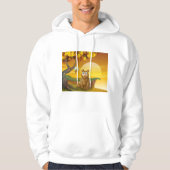 Veste À Capuche Ours Brun Coucher de Soleil (Devant)