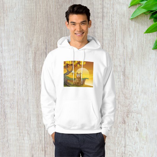 Veste À Capuche Ours Brun Coucher de Soleil