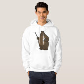 Veste À Capuche Ours comme enseignant avec livre et pointeur (Devant entier)