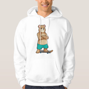 Veste À Capuche Ours comme patineur avec skateboard