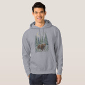 Veste À Capuche Ours de la forêt au clair de lune Faune (Devant entier)