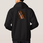 VESTE À CAPUCHE OURS EN ACIER BRONZE PATTE D'OURS (Dos)