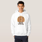 Veste À Capuche Ours kawaii d'hiver avec écharpe (Devant entier)
