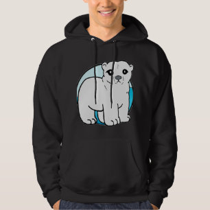 Veste À Capuche Ours polaire caricature mignonne pour Amoureux des