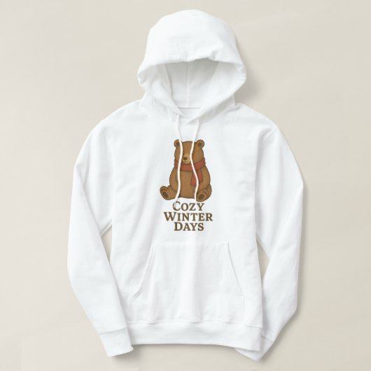 Veste À Capuche Ours Rétro Hiver (Design devant)