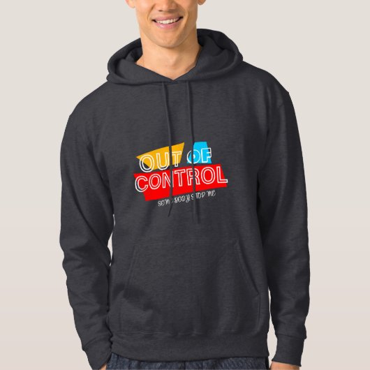 Veste À Capuche Out of Control – Bold Typography Statement Design (Devant)