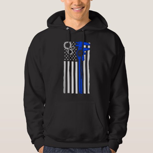 Veste À Capuche Outils de drapeau d'usinage - Opérateur de machine (Devant)