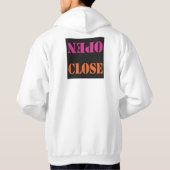 VESTE À CAPUCHE OUVRIR FERMER SUR NOIR (Dos)
