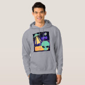 Veste À Capuche ovni, extraterrestre croient (Devant entier)