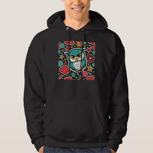 Veste À Capuche Owl se demande : (Devant)
