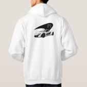 Veste À Capuche P1 noir et blanc (Dos)