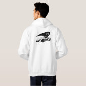 Veste À Capuche P1 noir et blanc (Dos entier)