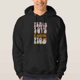 Veste À Capuche Paix Amour Cochons d'Inde Cochon d'Inde